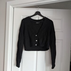 Nasty Gal Black Knit Cardigan